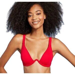 Shade & Shore - Women's Underwire Bikini Top - Red - 34DD